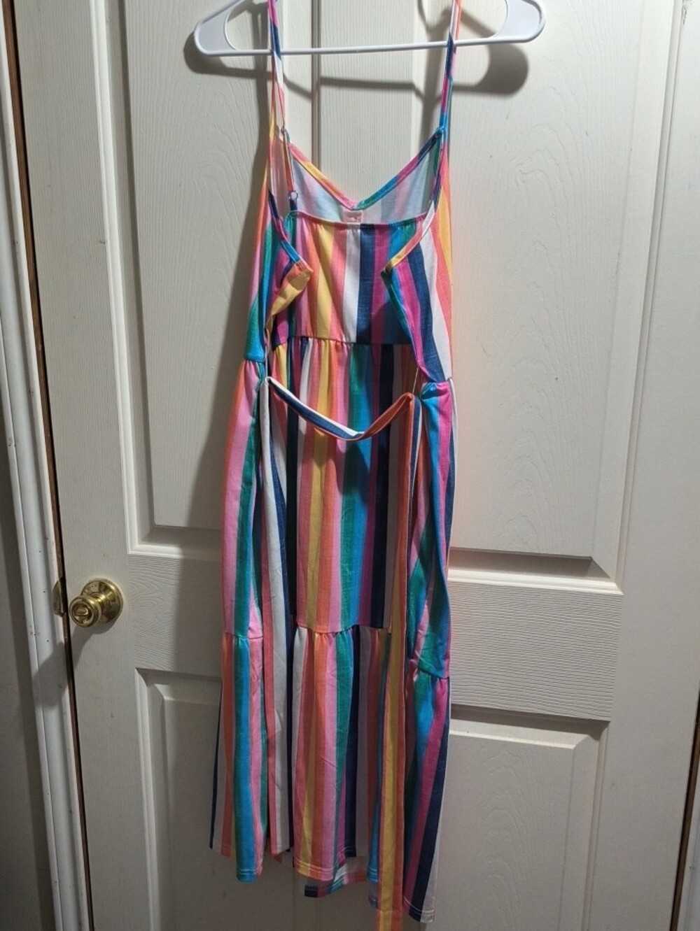 PatPat Multicolor Striped Maxi Dress - Pink, Blue, Yellow, Green - Picture 2 of 4